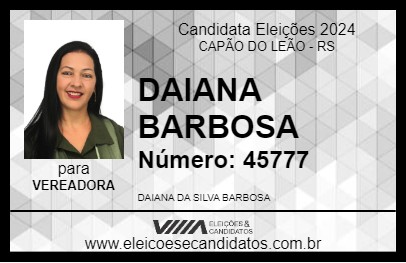 Candidato DAIANA BARBOSA 2024 - CAPÃO DO LEÃO - Eleições