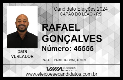 Candidato RAFAEL GONÇALVES 2024 - CAPÃO DO LEÃO - Eleições