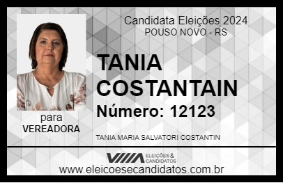 Candidato TANIA COSTANTIN 2024 - POUSO NOVO - Eleições