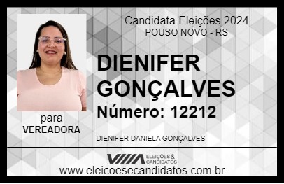 Candidato DIENIFER GONÇALVES 2024 - POUSO NOVO - Eleições