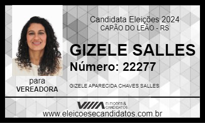 Candidato GIZELE SALLES 2024 - CAPÃO DO LEÃO - Eleições