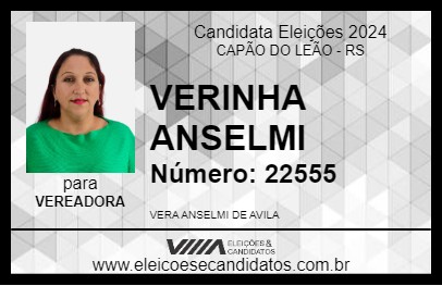 Candidato VERINHA ANSELMI 2024 - CAPÃO DO LEÃO - Eleições