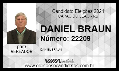 Candidato DANIEL BRAUN 2024 - CAPÃO DO LEÃO - Eleições