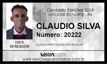 Candidato CLAUDIO SILVA 2024 - SÃO JOSÉ DO NORTE - Eleições