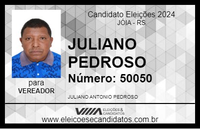 Candidato JULIANO PEDROSO 2024 - JÓIA - Eleições