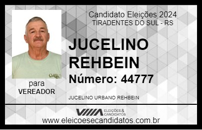 Candidato JUCELINO REHBEIN 2024 - TIRADENTES DO SUL - Eleições