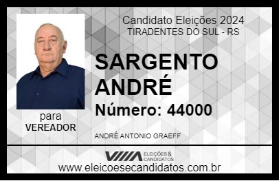 Candidato SARGENTO ANDRÉ 2024 - TIRADENTES DO SUL - Eleições