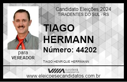 Candidato TIAGO HERMANN 2024 - TIRADENTES DO SUL - Eleições