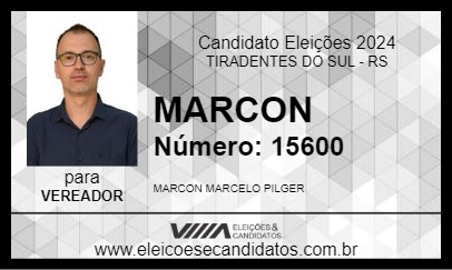 Candidato MARCON 2024 - TIRADENTES DO SUL - Eleições