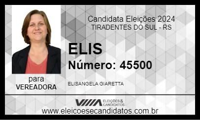 Candidato ELIS 2024 - TIRADENTES DO SUL - Eleições