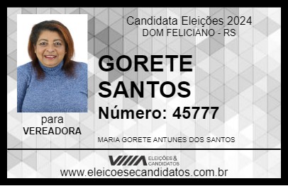 Candidato GORETE SANTOS 2024 - DOM FELICIANO - Eleições