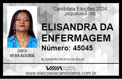 Candidato ELISANDRA DA ENFERMAGEM 2024 - JAQUIRANA - Eleições