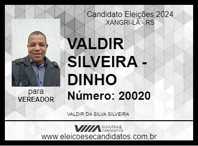 Candidato VALDIR SILVEIRA - DINHO 2024 - XANGRI-LÁ - Eleições