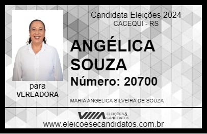 Candidato ANGÉLICA SOUZA 2024 - CACEQUI - Eleições