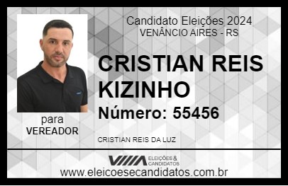 Candidato CRISTIAN REIS KIZINHO 2024 - VENÂNCIO AIRES - Eleições