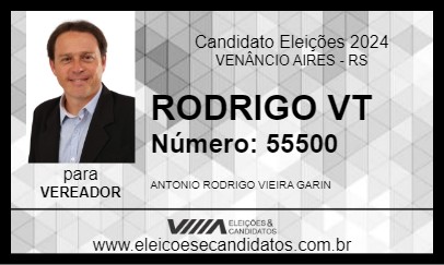 Candidato RODRIGO VT 2024 - VENÂNCIO AIRES - Eleições