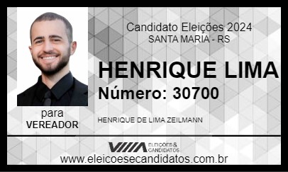 Candidato HENRIQUE LIMA 2024 - SANTA MARIA - Eleições