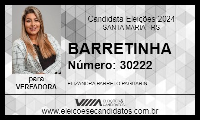 Candidato BARRETINHA 2024 - SANTA MARIA - Eleições