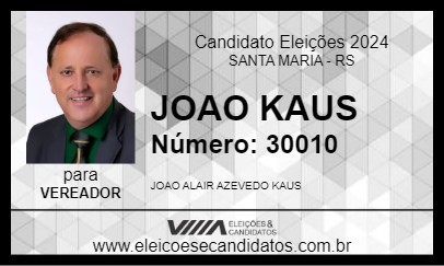 Candidato JOAO KAUS 2024 - SANTA MARIA - Eleições