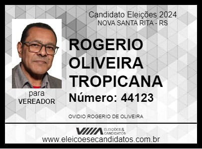 Candidato ROGERIO OLIVEIRA TROPICANA 2024 - NOVA SANTA RITA - Eleições