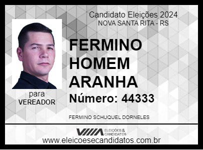 Candidato FERMINO HOMEM ARANHA 2024 - NOVA SANTA RITA - Eleições