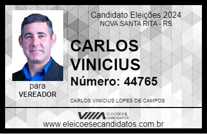 Candidato CARLOS VINICIUS 2024 - NOVA SANTA RITA - Eleições