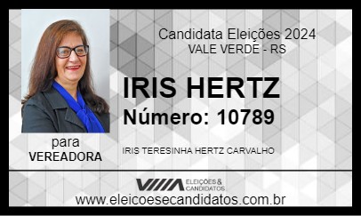 Candidato IRIS HERTZ 2024 - VALE VERDE - Eleições