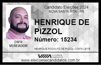 Candidato HENRIQUE DE PIZZOL 2024 - NOVA SANTA RITA - Eleições