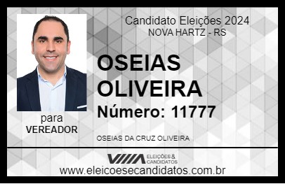 Candidato OSEIAS OLIVEIRA 2024 - NOVA HARTZ - Eleições