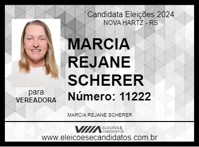 Candidato MARCIA REJANE SCHERER 2024 - NOVA HARTZ - Eleições