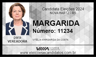 Candidato MARGARIDA 2024 - NOVA HARTZ - Eleições