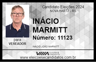 Candidato INÁCIO MARMITT 2024 - NOVA HARTZ - Eleições