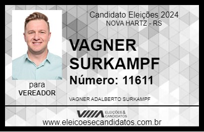 Candidato VAGNER SURKAMPF 2024 - NOVA HARTZ - Eleições