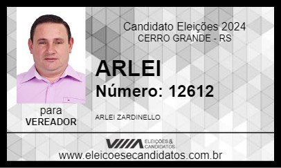 Candidato ARLEI 2024 - CERRO GRANDE - Eleições