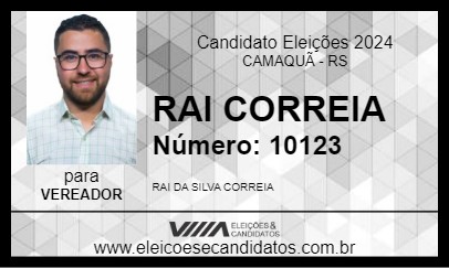 Candidato RAI CORREIA 2024 - CAMAQUÃ - Eleições