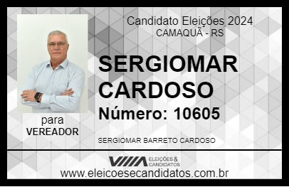 Candidato SERGIOMAR CARDOSO 2024 - CAMAQUÃ - Eleições