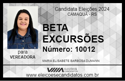 Candidato BETA EXCURSÕES 2024 - CAMAQUÃ - Eleições