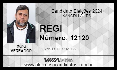 Candidato REGI 2024 - XANGRI-LÁ - Eleições