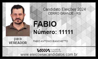 Candidato FABIO 2024 - CERRO GRANDE - Eleições