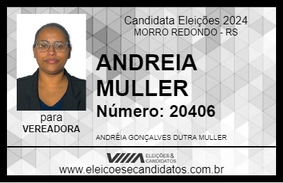 Candidato ANDREIA MULLER 2024 - MORRO REDONDO - Eleições