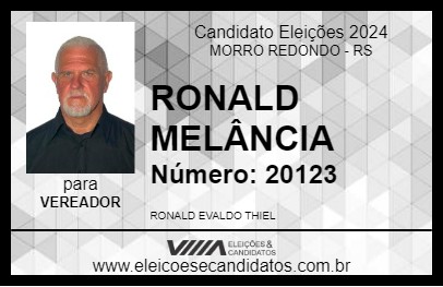 Candidato RONALD MELANCIA 2024 - MORRO REDONDO - Eleições