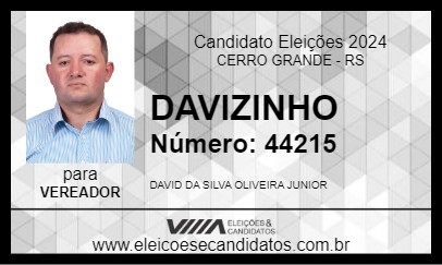 Candidato DAVIZINHO 2024 - CERRO GRANDE - Eleições