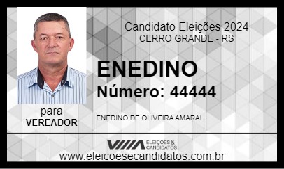 Candidato ENEDINO 2024 - CERRO GRANDE - Eleições