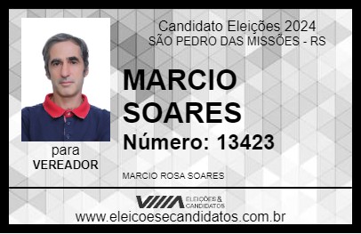 Candidato MARCIO SOARES 2024 - SÃO PEDRO DAS MISSÕES - Eleições