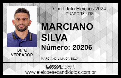 Candidato MARCIANO DA SILVA 2024 - GUAPORÉ - Eleições