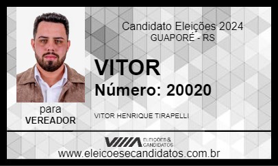 Candidato VITOR 2024 - GUAPORÉ - Eleições