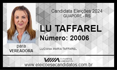 Candidato LU TAFFAREL 2024 - GUAPORÉ - Eleições