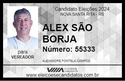 Candidato ALEX SÃO BORJA 2024 - NOVA SANTA RITA - Eleições