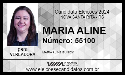 Candidato MARIA ALINE 2024 - NOVA SANTA RITA - Eleições