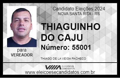 Candidato THIAGUINHO DO CAJU 2024 - NOVA SANTA RITA - Eleições